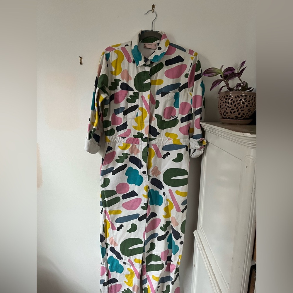 Lazy Oaf Print Jumpsuit size 10